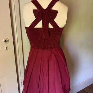 Francescas maroon dress